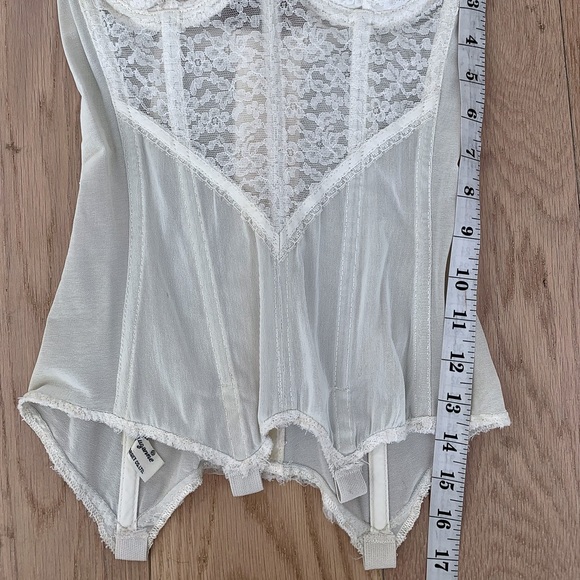 LADY SUZANNE Vintage New Old Stock Guêpière Merry Widow Bustier B32 White - Picture 14 of 17